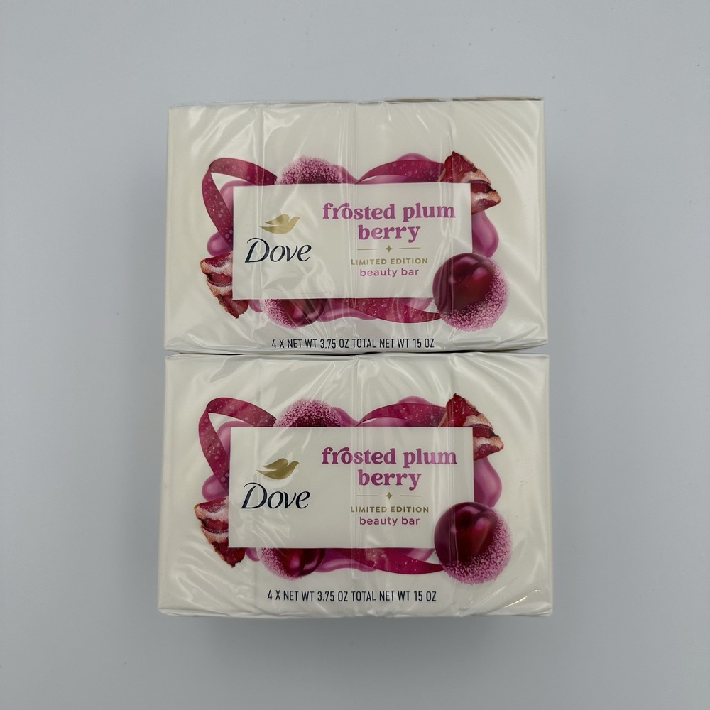 Dove FROSTED PLUM BERRY Limited Edition Holiday Treats Beauty‎ Bar Soap (8)